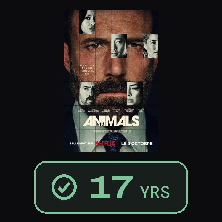 Animals : zinema 17 yrs