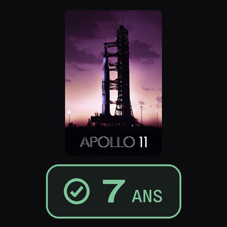 Apollo 11 : zinema 7 ans