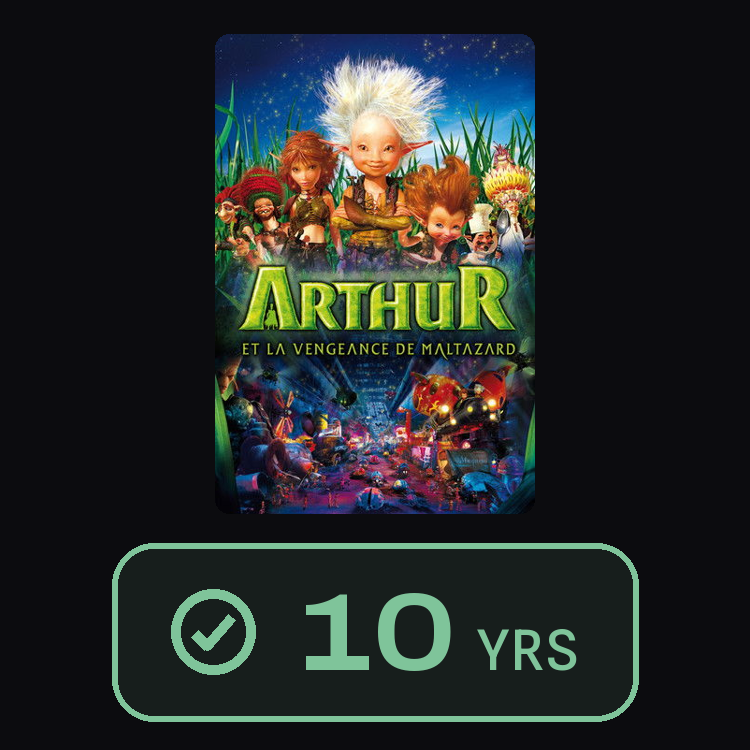 Arthur et la vengeance de Maltazard : zinema 10 yrs