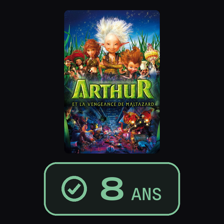 Arthur et la vengeance de Maltazard : zinema 8 ans