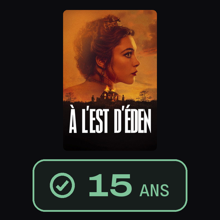 À l'est d'Éden : zinema 15 ans