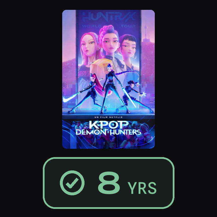 KPop Demon Hunters : zinema 8 yrs