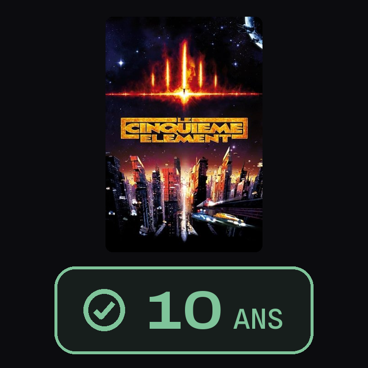 Le Cinquième Élément : zinema 10 ans
