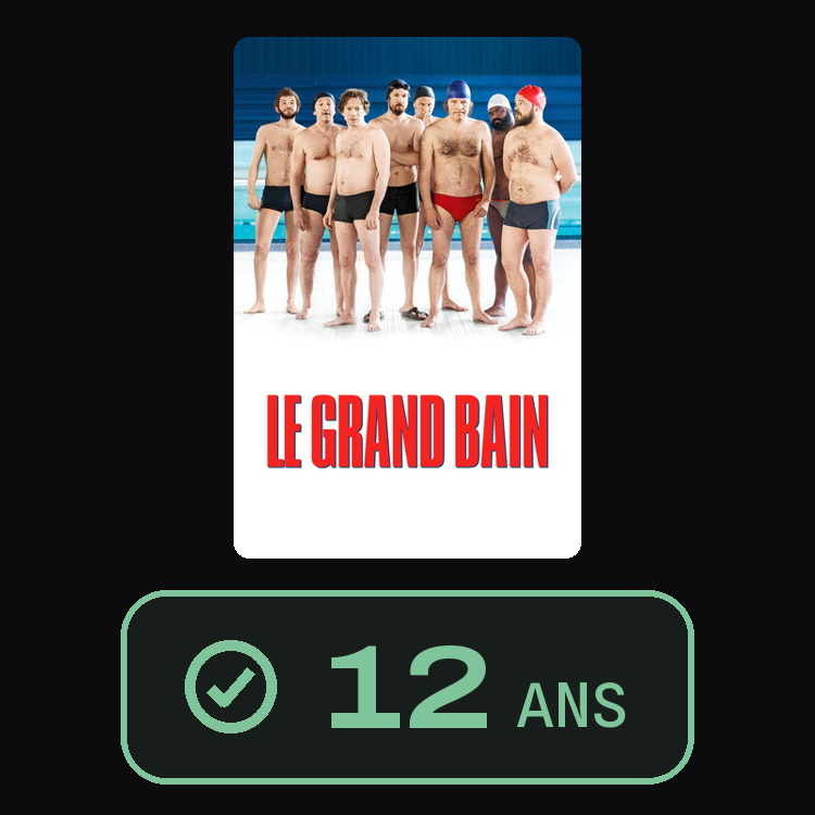 Le Grand Bain : zinema 12 ans