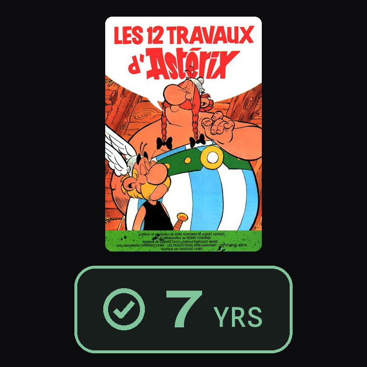 Les 12 travaux d'Astérix : zinema 7 yrs