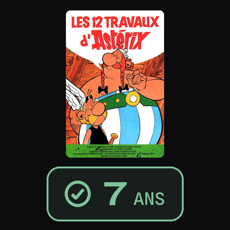 Les 12 travaux d'Astérix : zinema 7 ans