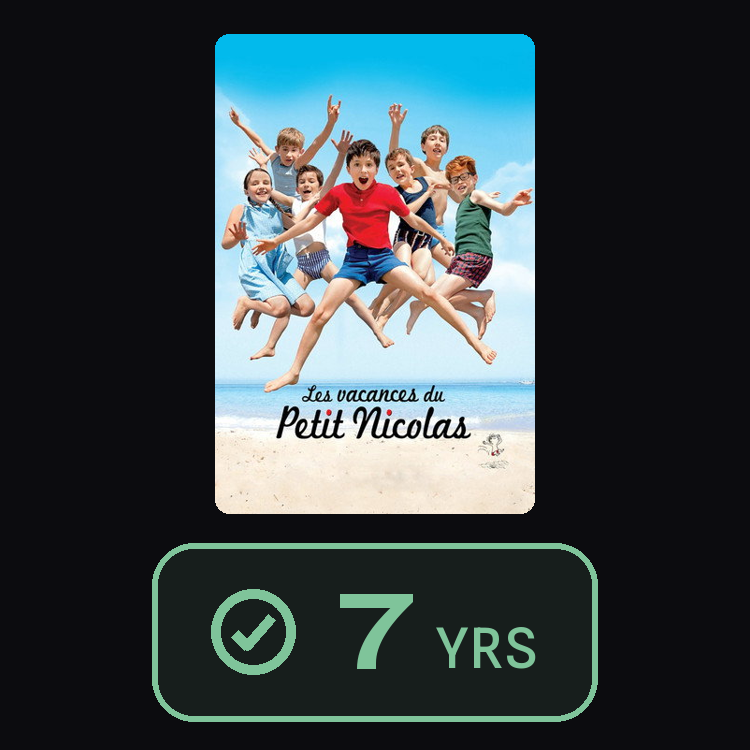 Les Vacances du Petit Nicolas : zinema 7 yrs