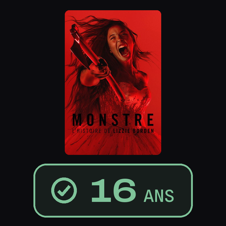 Monstre : L'Histoire de Lizzie Borden : zinema 16 ans
