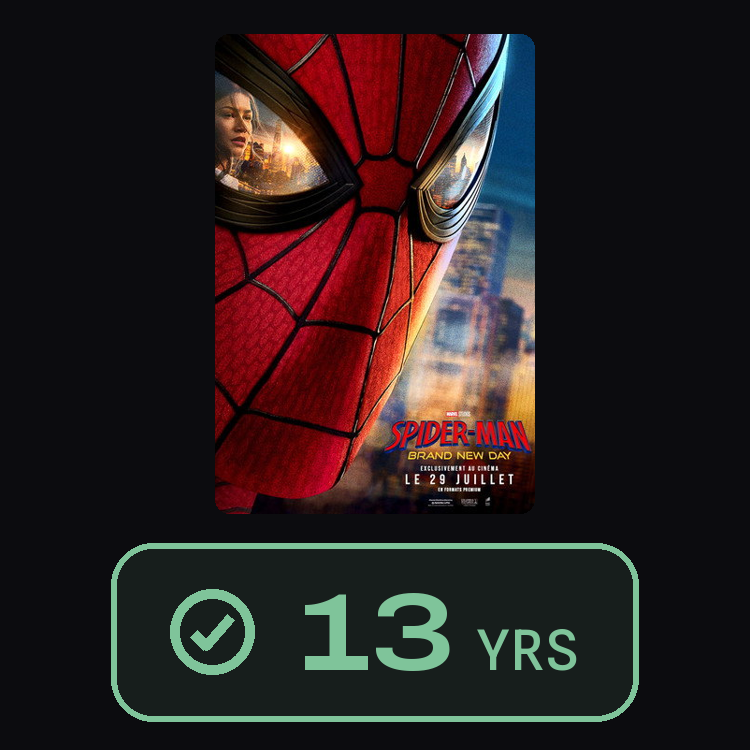 Spider-Man: Brand New Day : zinema 13 yrs