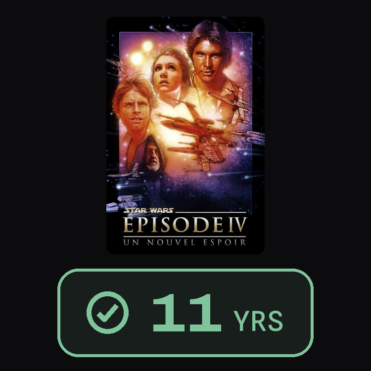 Star Wars : zinema 11 yrs