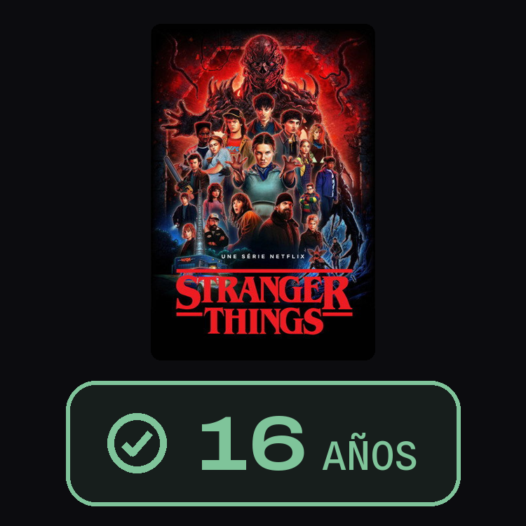 Stranger Things : zinema 16 años
