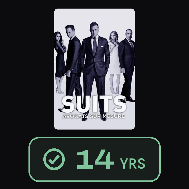 Suits : zinema 14 yrs