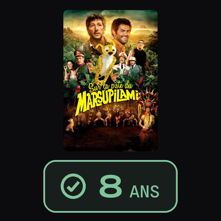 Sur la piste du Marsupilami : zinema 8 ans