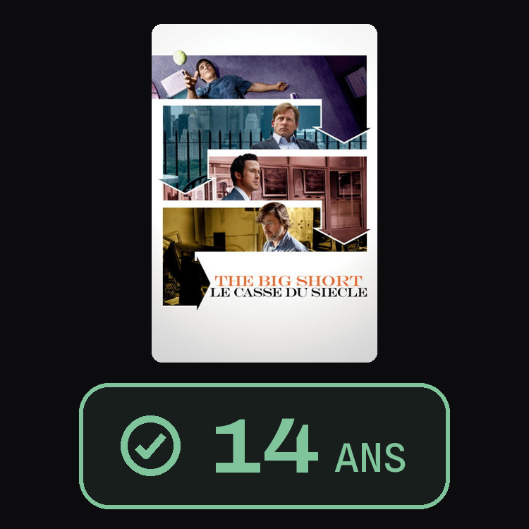 The Big Short : Le Casse du Siècle : zinema 14 ans
