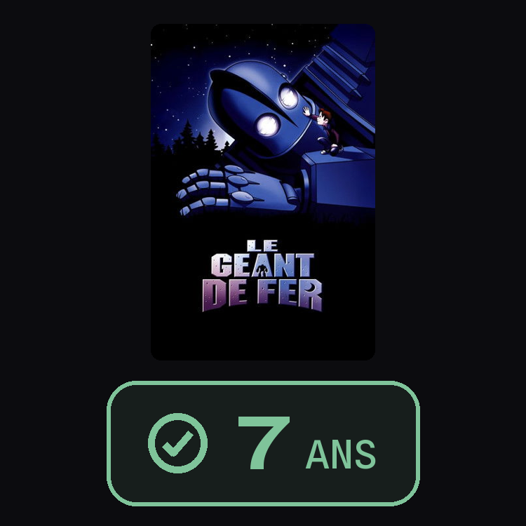 Le Géant de fer : zinema 7 ans