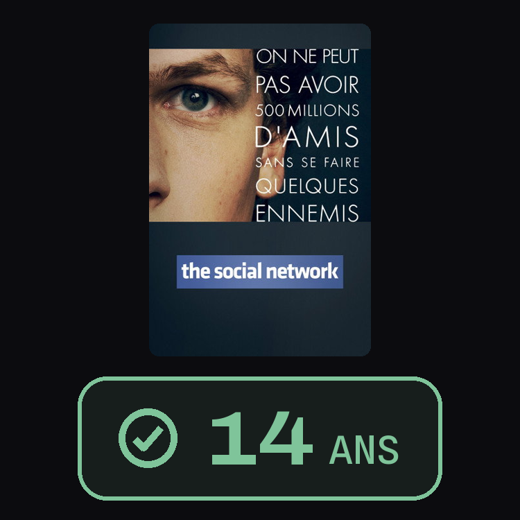 The Social Network : zinema 14 ans